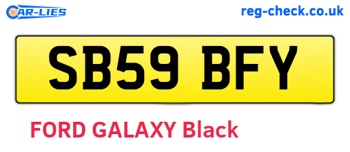 SB59BFY are the vehicle registration plates.
