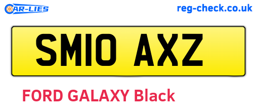 SM10AXZ are the vehicle registration plates.
