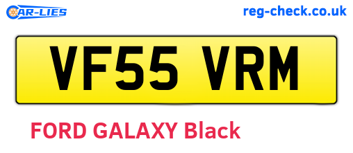 VF55VRM are the vehicle registration plates.