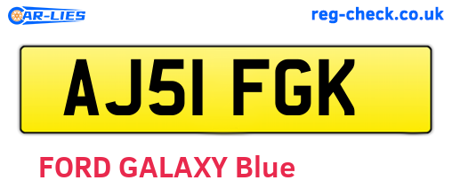 AJ51FGK are the vehicle registration plates.