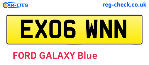 EX06WNN are the vehicle registration plates.