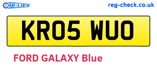 KR05WUO are the vehicle registration plates.