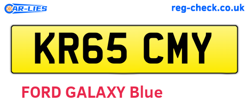 KR65CMY are the vehicle registration plates.