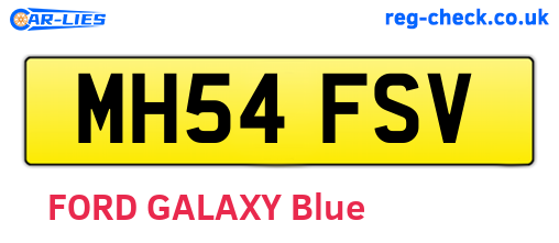 MH54FSV are the vehicle registration plates.