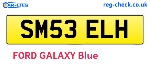SM53ELH are the vehicle registration plates.