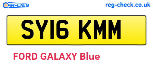 SY16KMM are the vehicle registration plates.