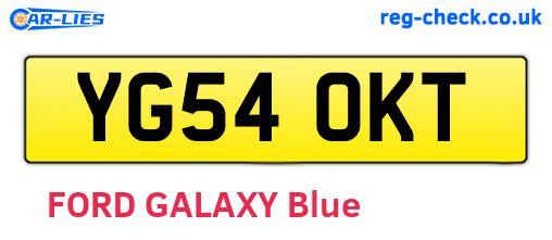 YG54OKT are the vehicle registration plates.