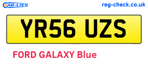 YR56UZS are the vehicle registration plates.