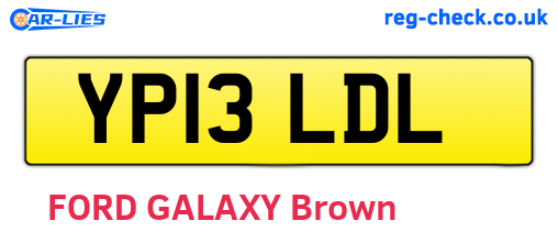 YP13LDL are the vehicle registration plates.