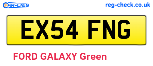 EX54FNG are the vehicle registration plates.