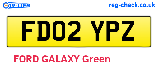 FD02YPZ are the vehicle registration plates.