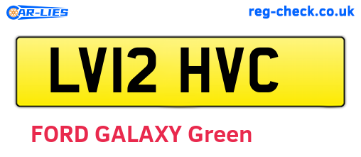 LV12HVC are the vehicle registration plates.