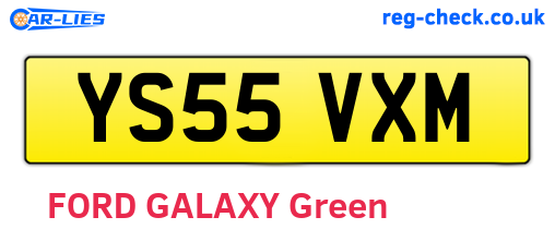 YS55VXM are the vehicle registration plates.