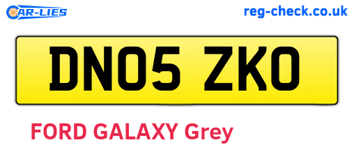 DN05ZKO are the vehicle registration plates.