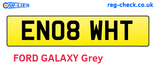 EN08WHT are the vehicle registration plates.