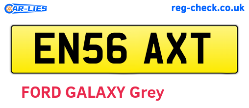 EN56AXT are the vehicle registration plates.