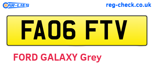 FA06FTV are the vehicle registration plates.
