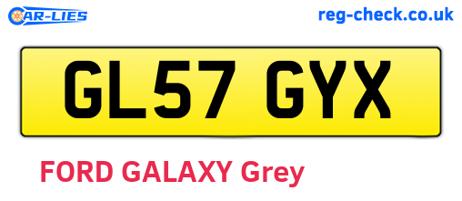 GL57GYX are the vehicle registration plates.