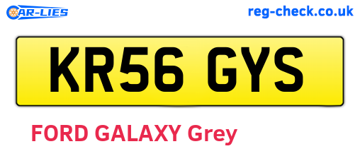 KR56GYS are the vehicle registration plates.