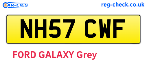 NH57CWF are the vehicle registration plates.