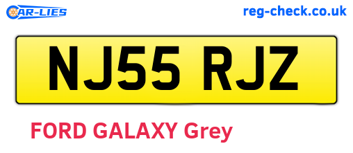 NJ55RJZ are the vehicle registration plates.