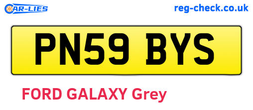 PN59BYS are the vehicle registration plates.