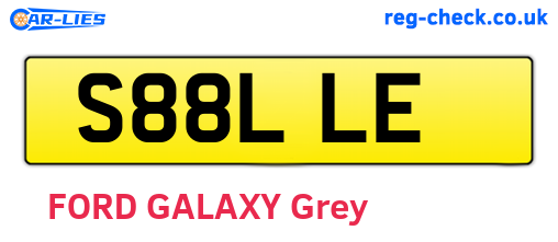 S88LLE are the vehicle registration plates.