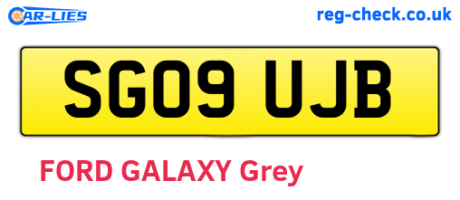 SG09UJB are the vehicle registration plates.