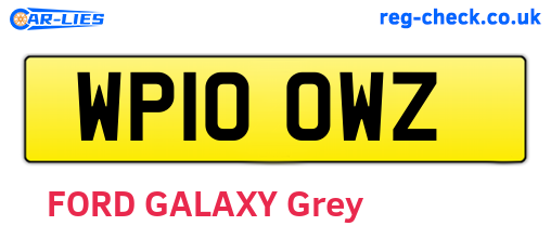 WP10OWZ are the vehicle registration plates.