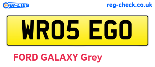 WR05EGO are the vehicle registration plates.