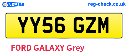 YY56GZM are the vehicle registration plates.