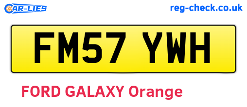 FM57YWH are the vehicle registration plates.