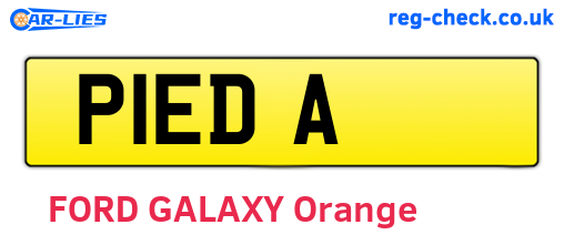 P1EDA are the vehicle registration plates.