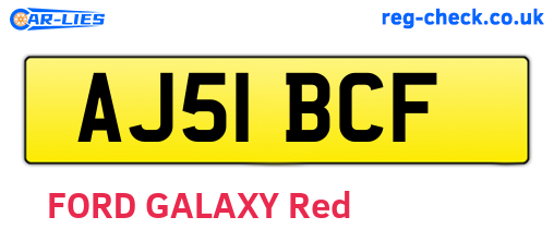 AJ51BCF are the vehicle registration plates.