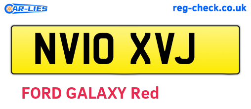 NV10XVJ are the vehicle registration plates.
