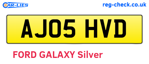 AJ05HVD are the vehicle registration plates.