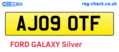 AJ09OTF are the vehicle registration plates.