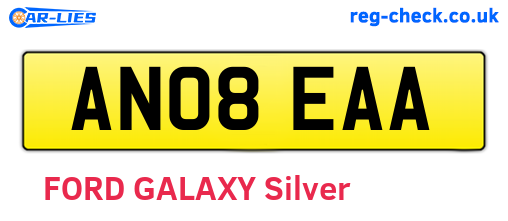 AN08EAA are the vehicle registration plates.