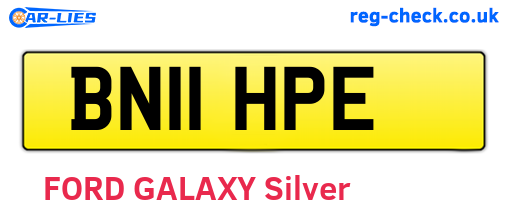 BN11HPE are the vehicle registration plates.