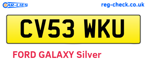 CV53WKU are the vehicle registration plates.