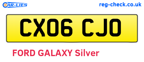 CX06CJO are the vehicle registration plates.