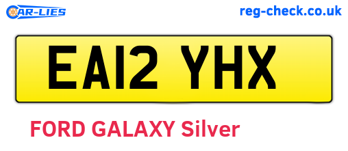 EA12YHX are the vehicle registration plates.