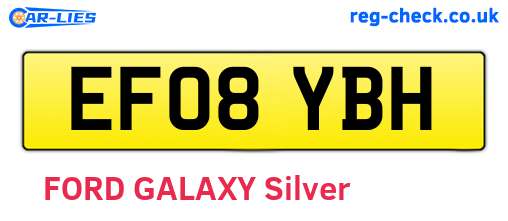 EF08YBH are the vehicle registration plates.
