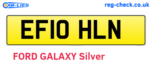 EF10HLN are the vehicle registration plates.