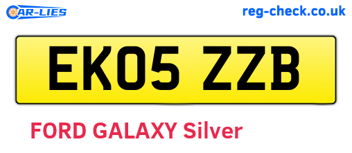 EK05ZZB are the vehicle registration plates.