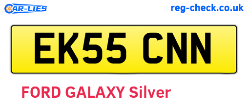EK55CNN are the vehicle registration plates.
