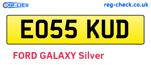 EO55KUD are the vehicle registration plates.