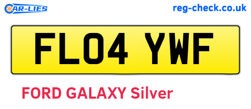 FL04YWF are the vehicle registration plates.