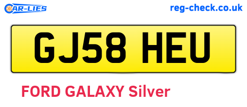 GJ58HEU are the vehicle registration plates.