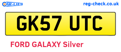 GK57UTC are the vehicle registration plates.